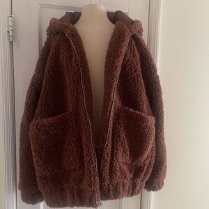 Bear In Mind Fuzzy Hooded Jacket